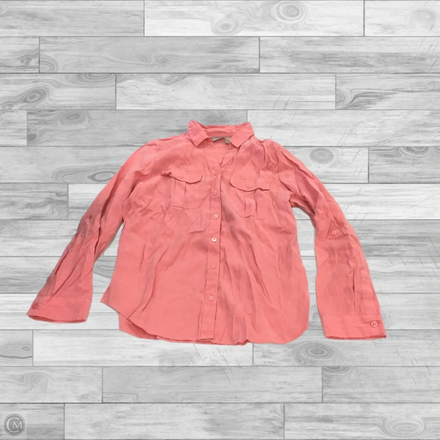 Top Long Sleeve By Chicos In Coral, Size: S