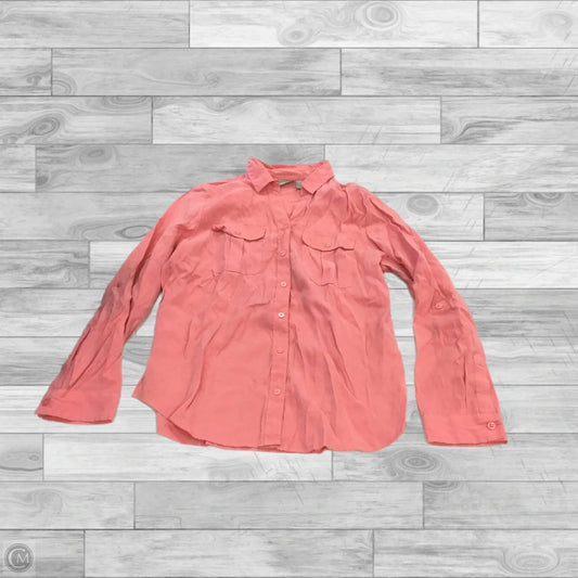 Top Long Sleeve By Chicos In Coral, Size: S