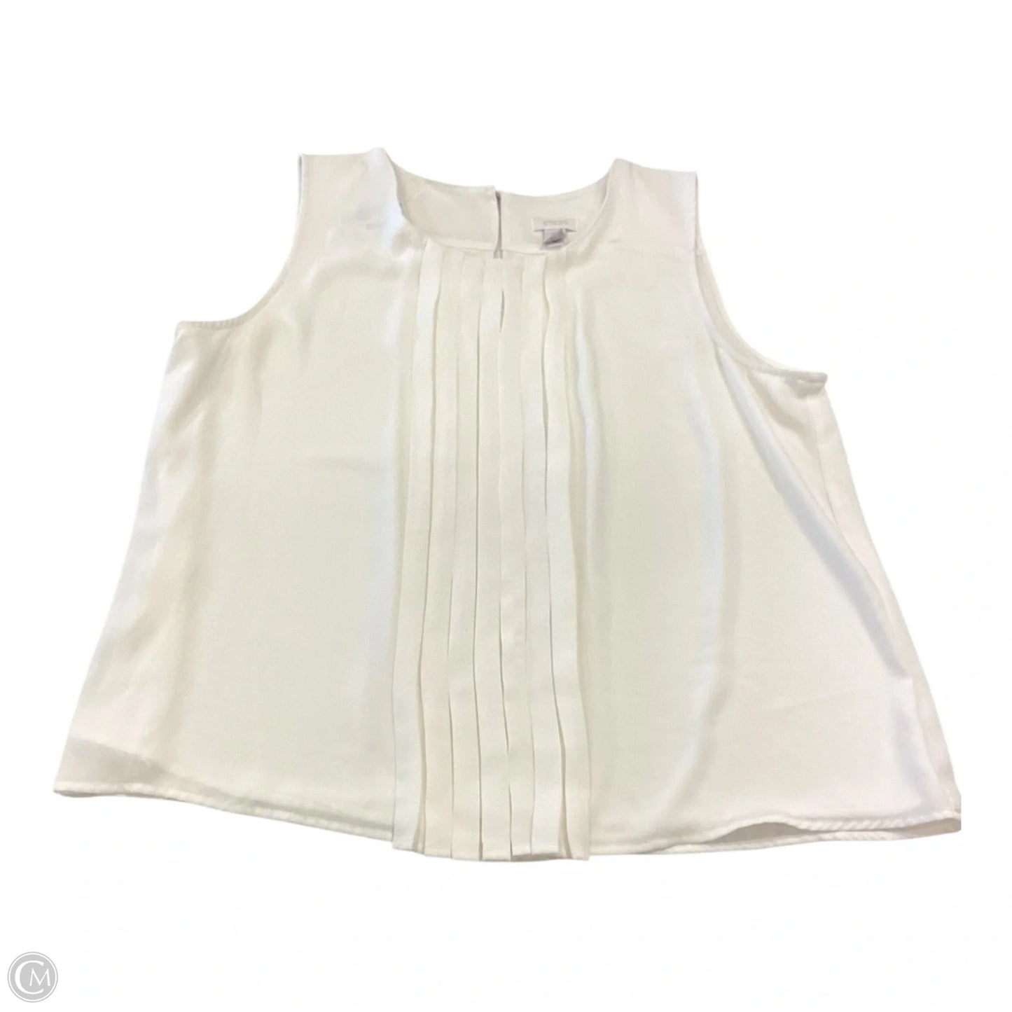 Top Sleeveless By Chicos In Cream, Size: L