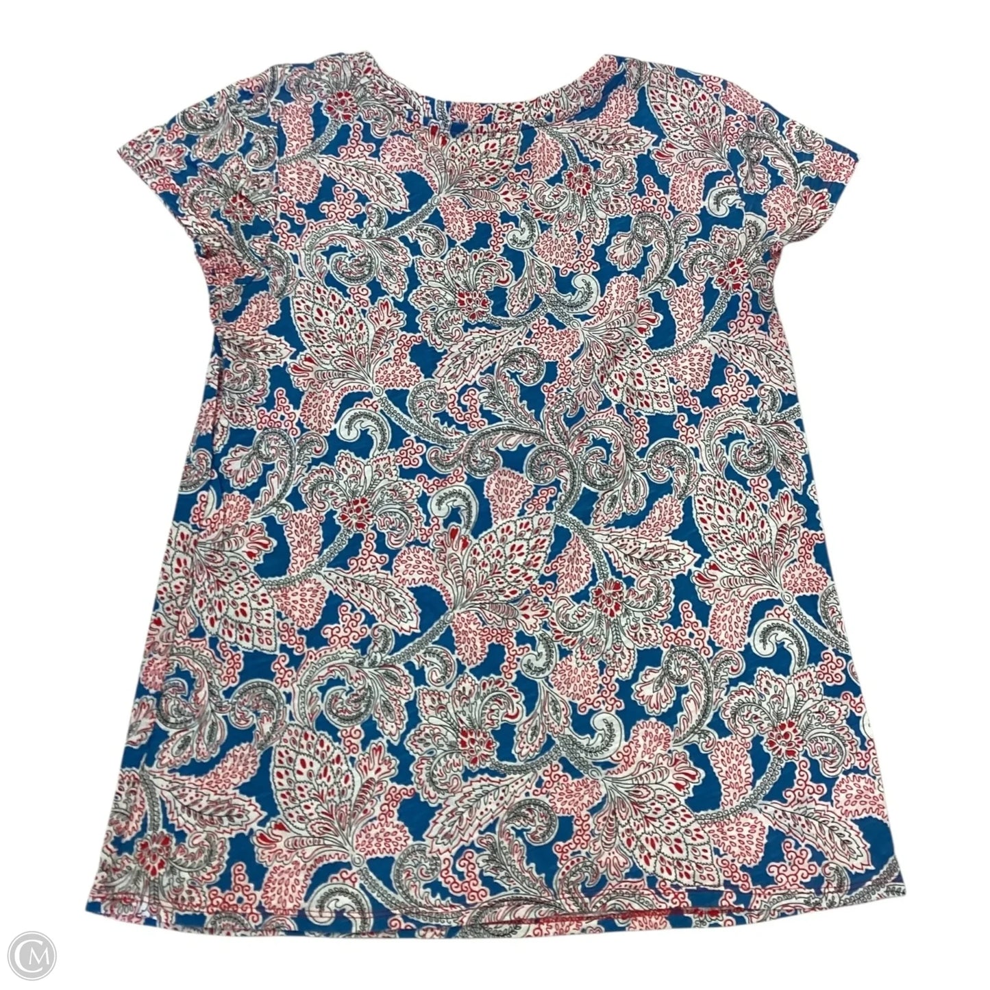 Top Short Sleeve By Loft In Red & White, Size: Xs