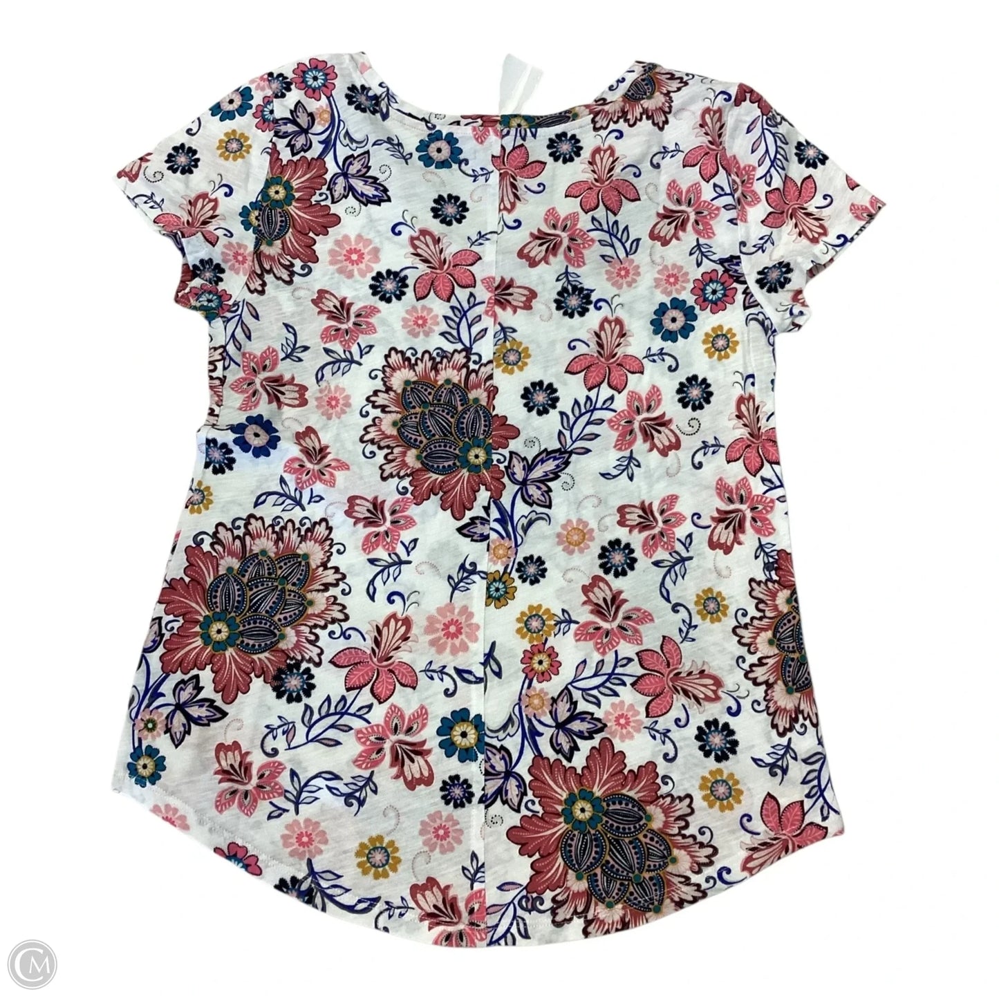 Top Short Sleeve By Loft In Floral Print, Size: Xxs