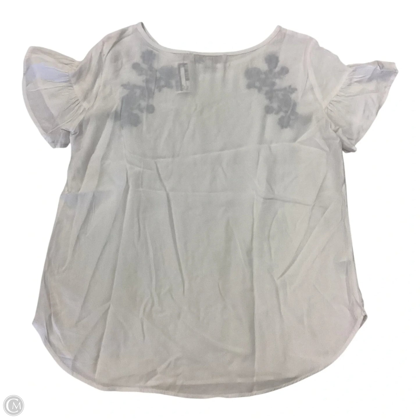Top Short Sleeve By Loft In White, Size: S