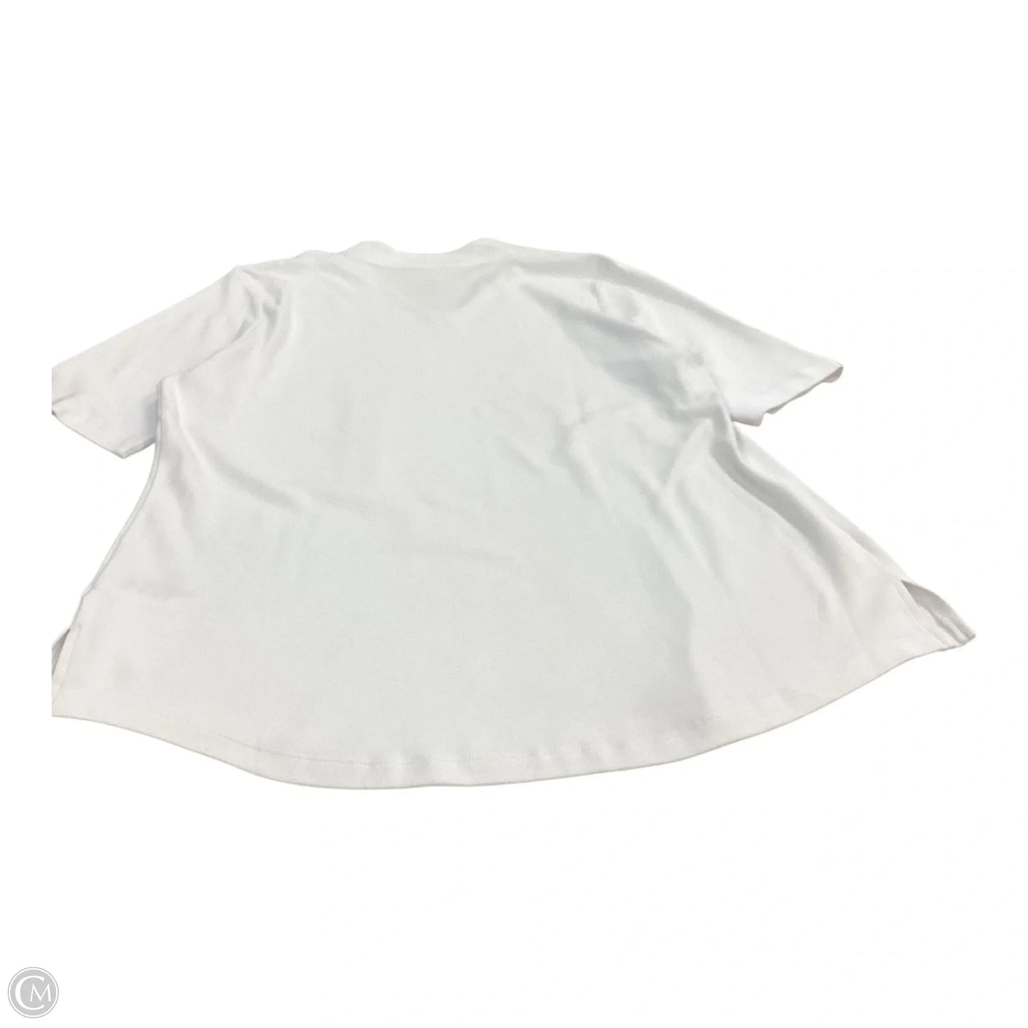 Top Short Sleeve Basic By Isaac Mizrahi In White, Size: Xl