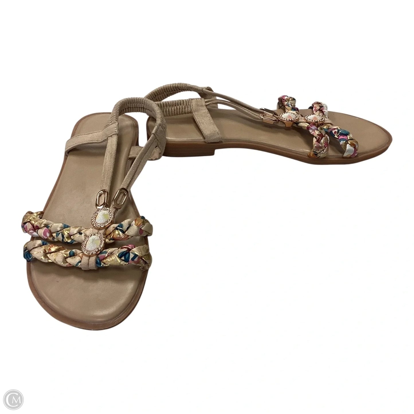 Sandals Flats By Lauren By Ralph Lauren In Rose Gold, Size: 8
