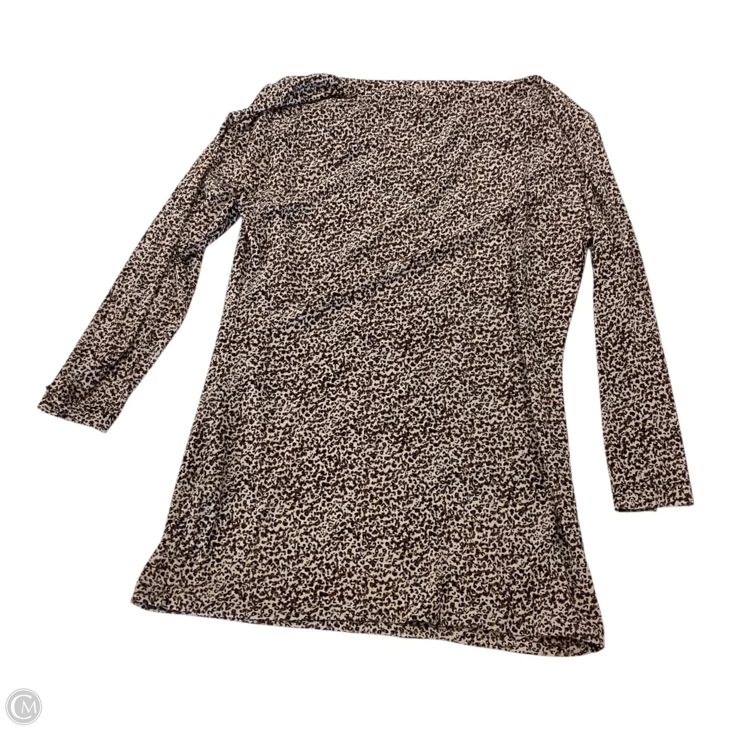 Top 3/4 Sleeve By Cable And Gauge In Brown, Size: Xs