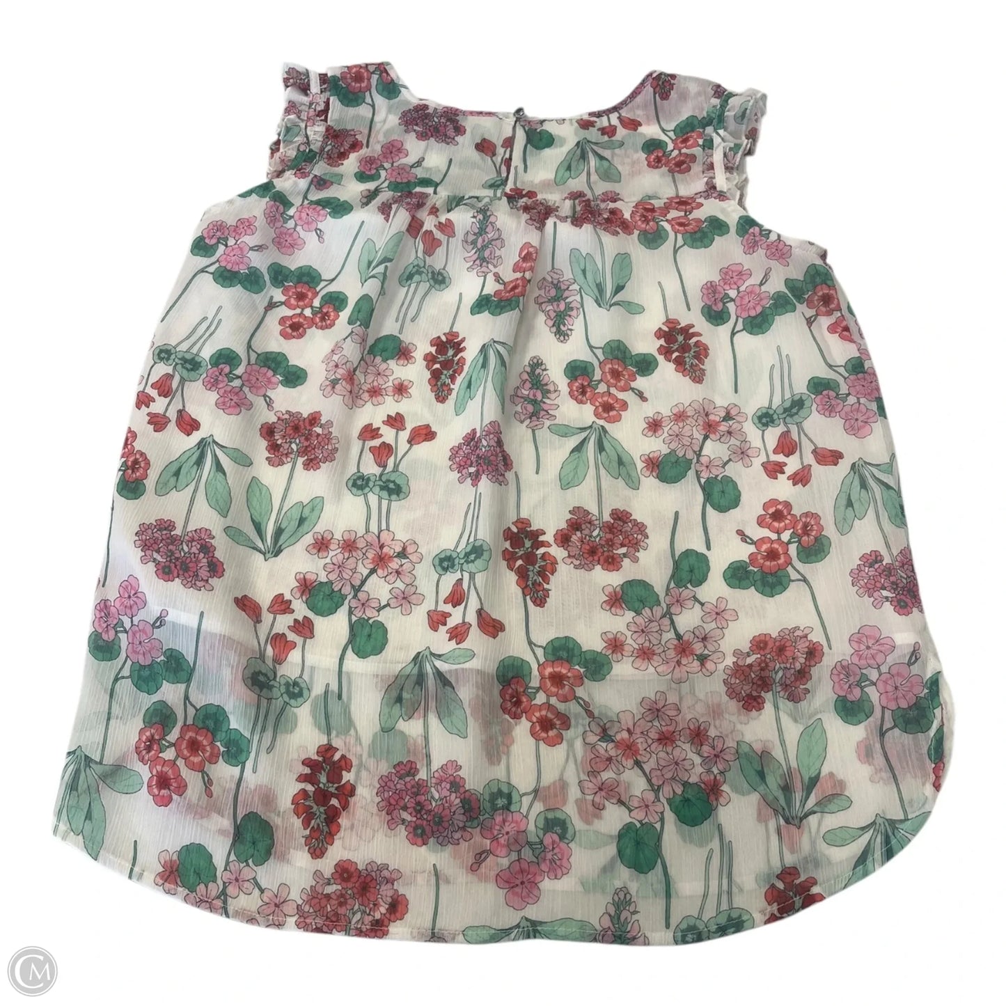 Top Sleeveless By Tommy Hilfiger In Floral Print, Size: M