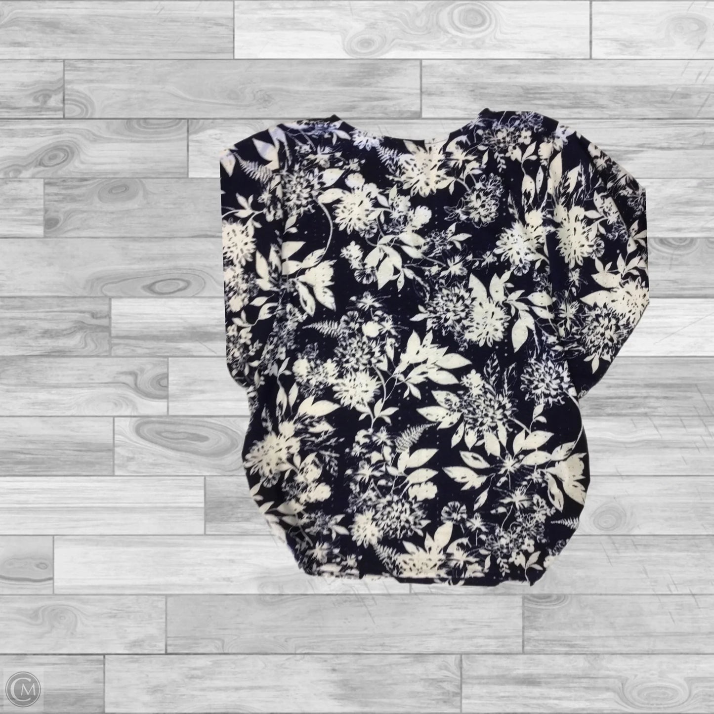 Top Short Sleeve By Misia In Navy, Size: 1x