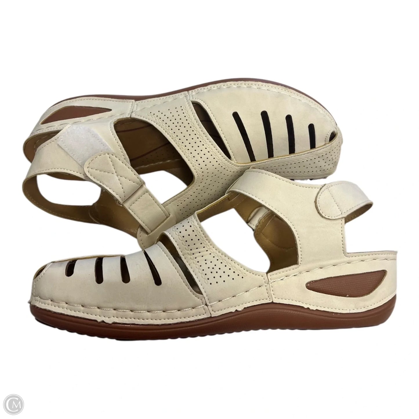 Shoes Flats By Clothes Mentor In White, Size: 10.5