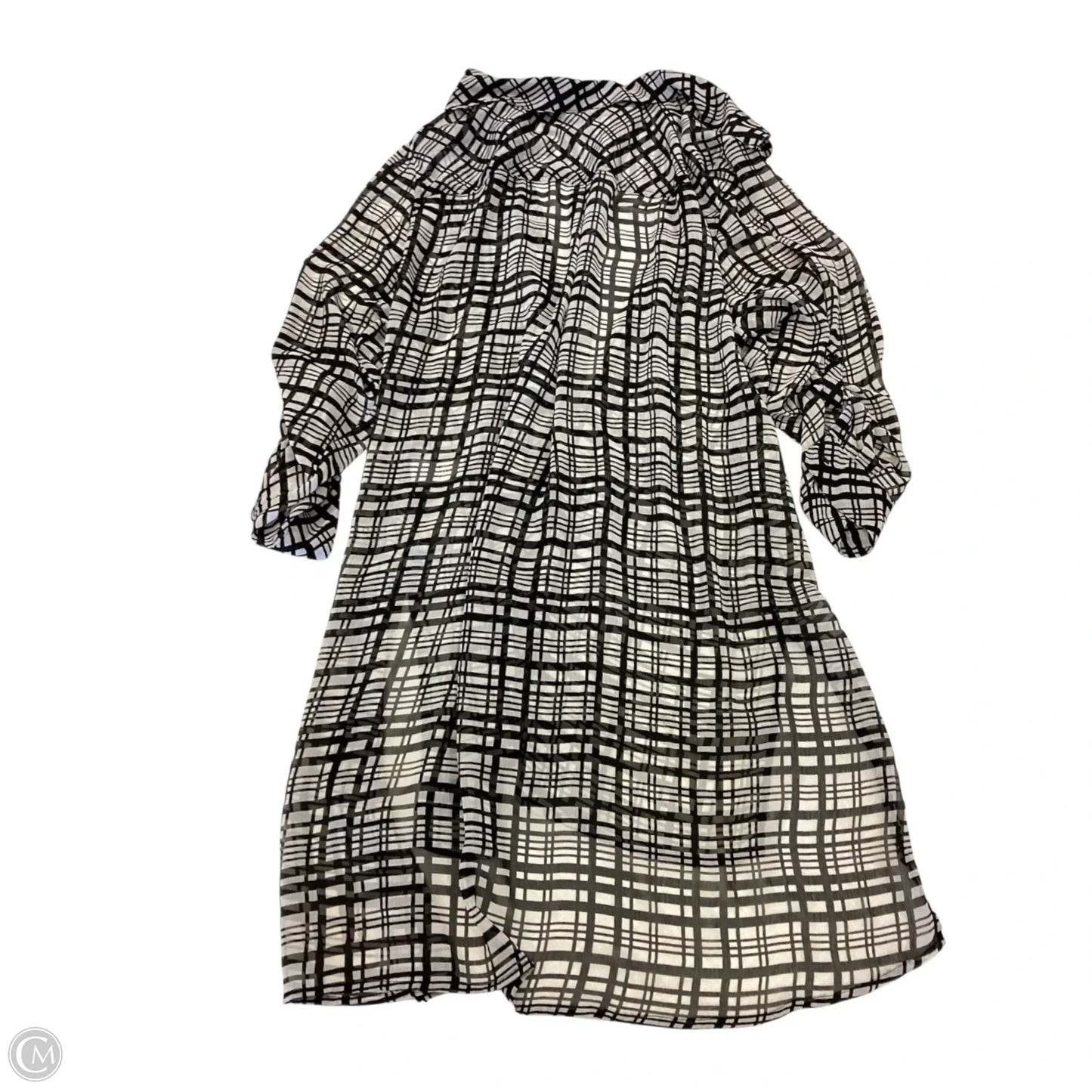 Top Short Sleeve By Catherines In Black & White, Size: 3x