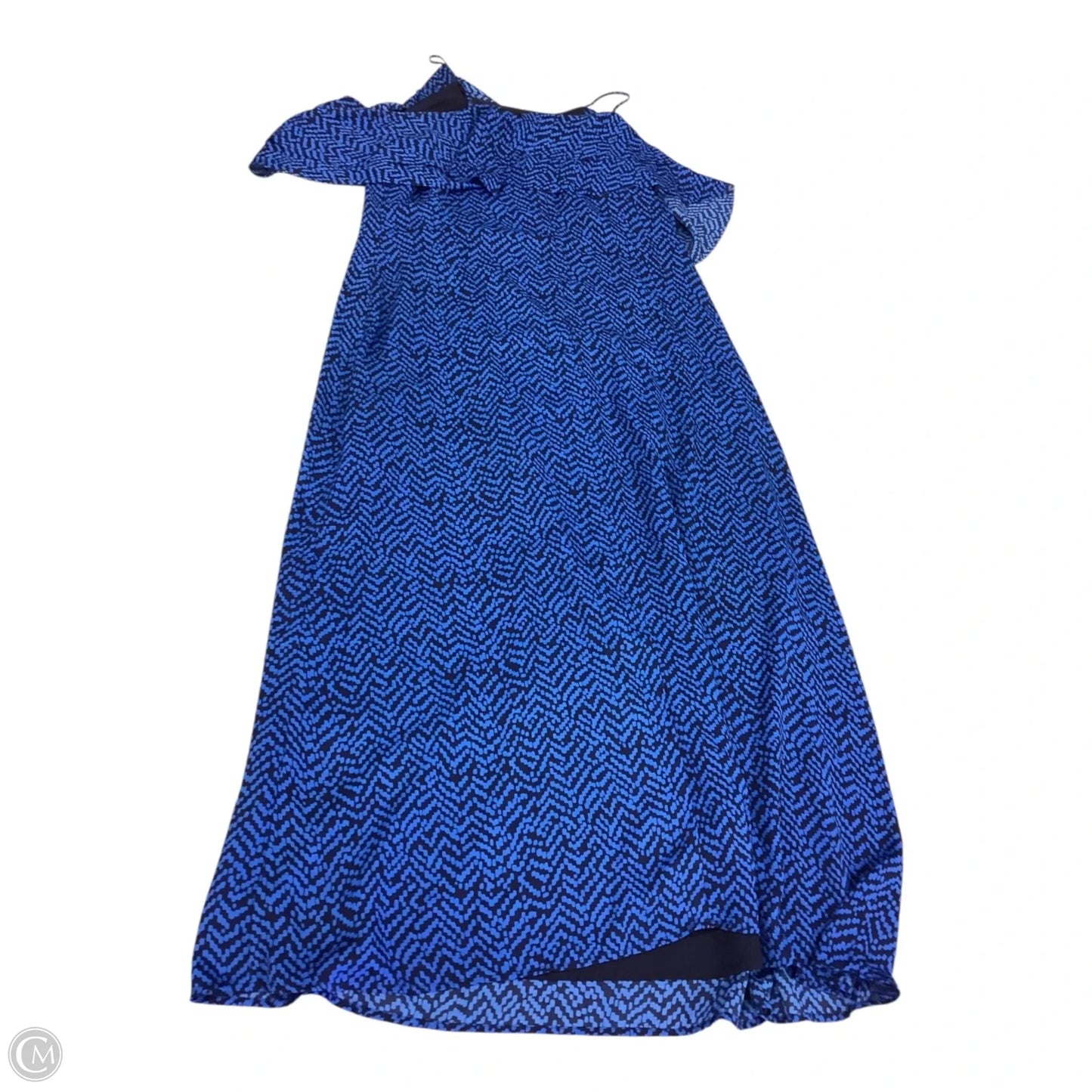 Dress Casual Maxi By Banana Republic In Black & Blue, Size: 12p