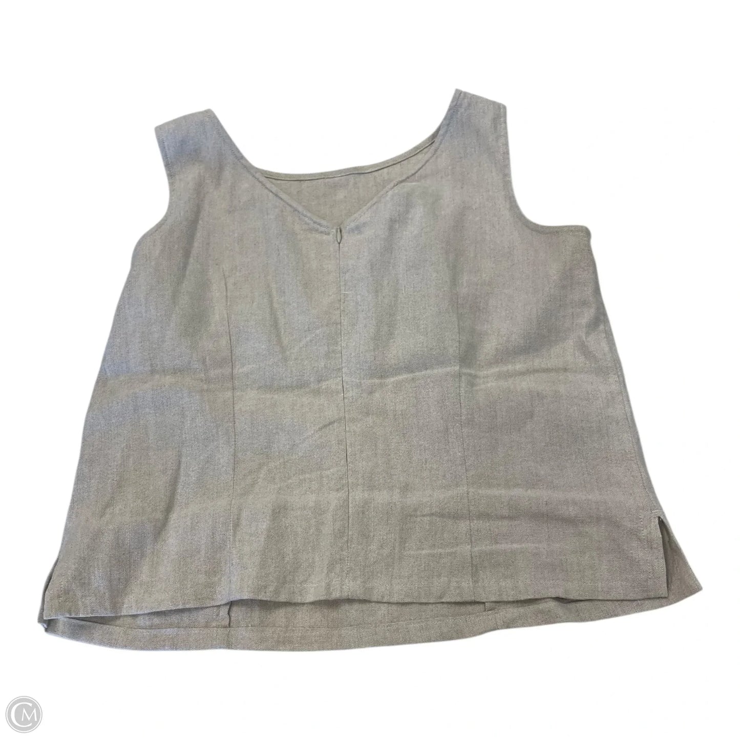 Top Sleeveless By Liz Claiborne In Tan, Size: L