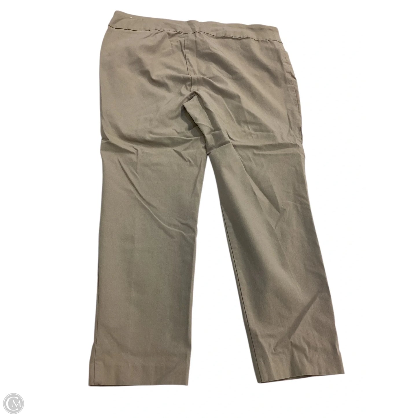 Pants Cropped By Van Heusen In Tan, Size: 18