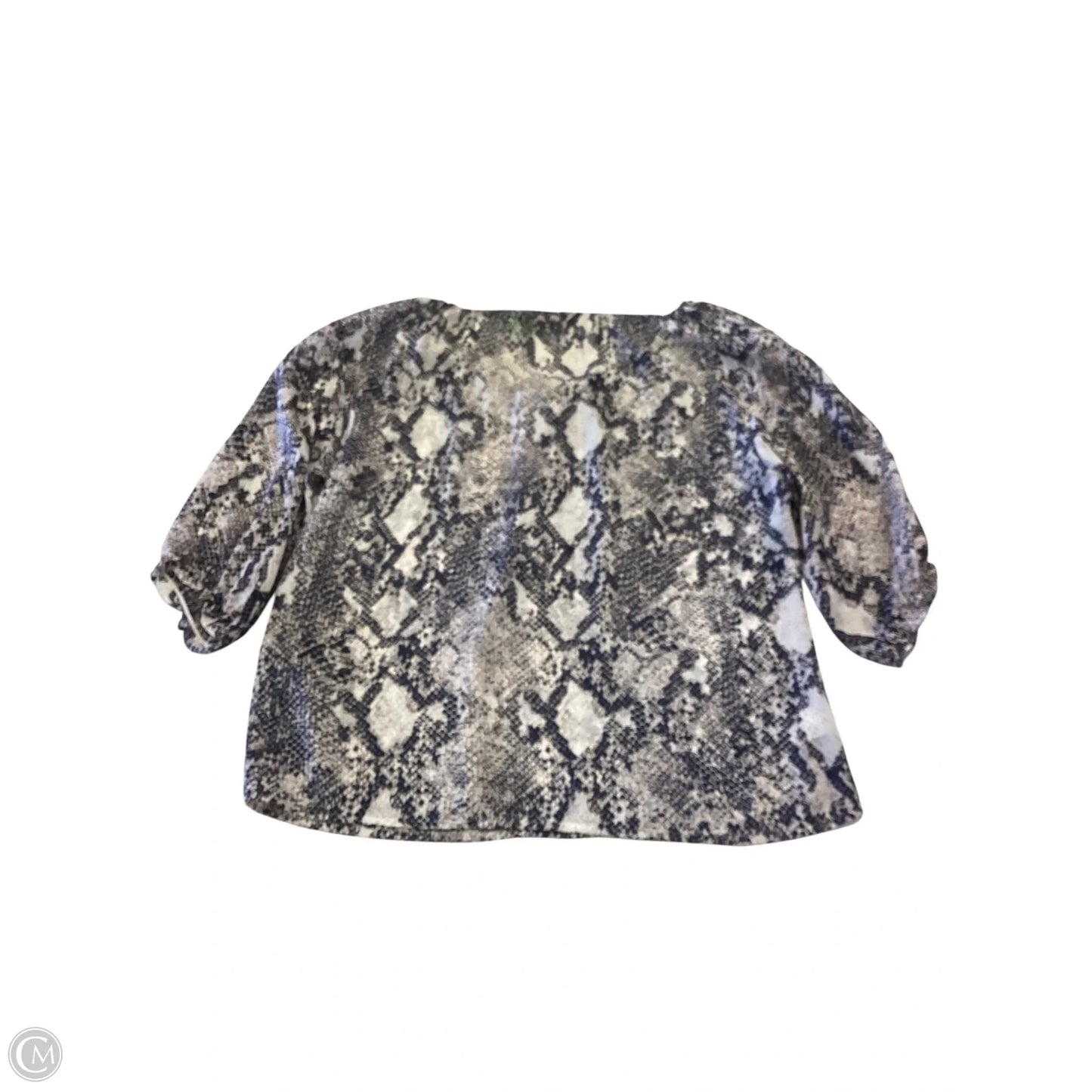 Blouse 3/4 Sleeve By Loft In Animal Print, Size: Mp