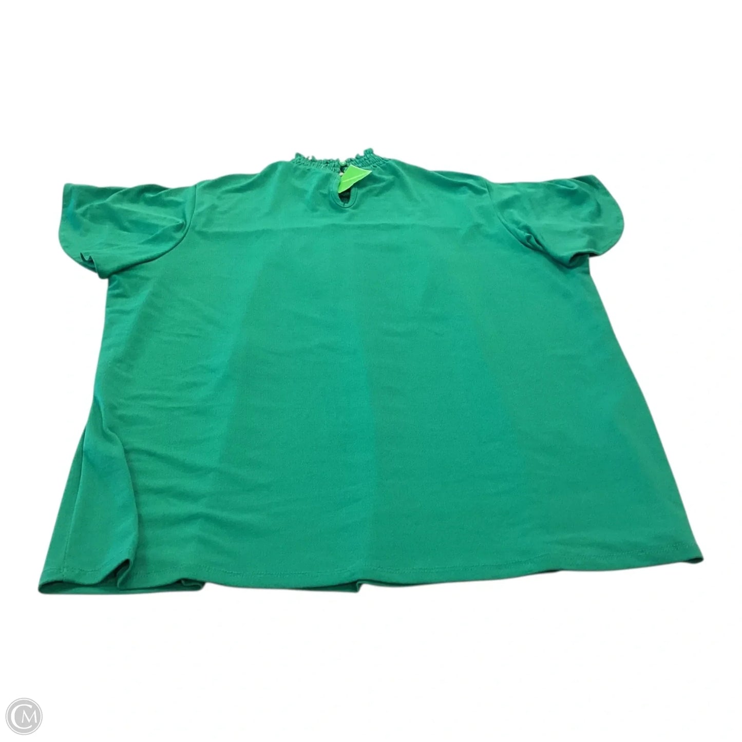 Blouse Short Sleeve By Adrianna Papell In Green, Size: L