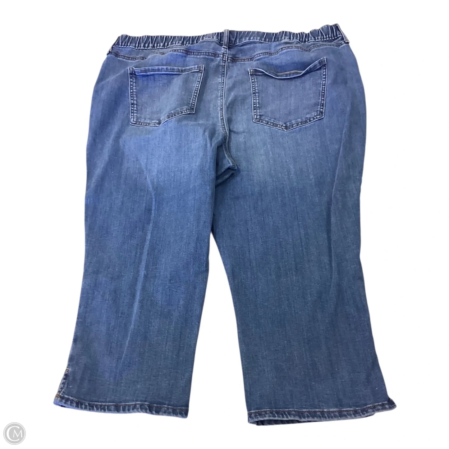 Capris By Croft And Barrow In Blue, Size: Xxl