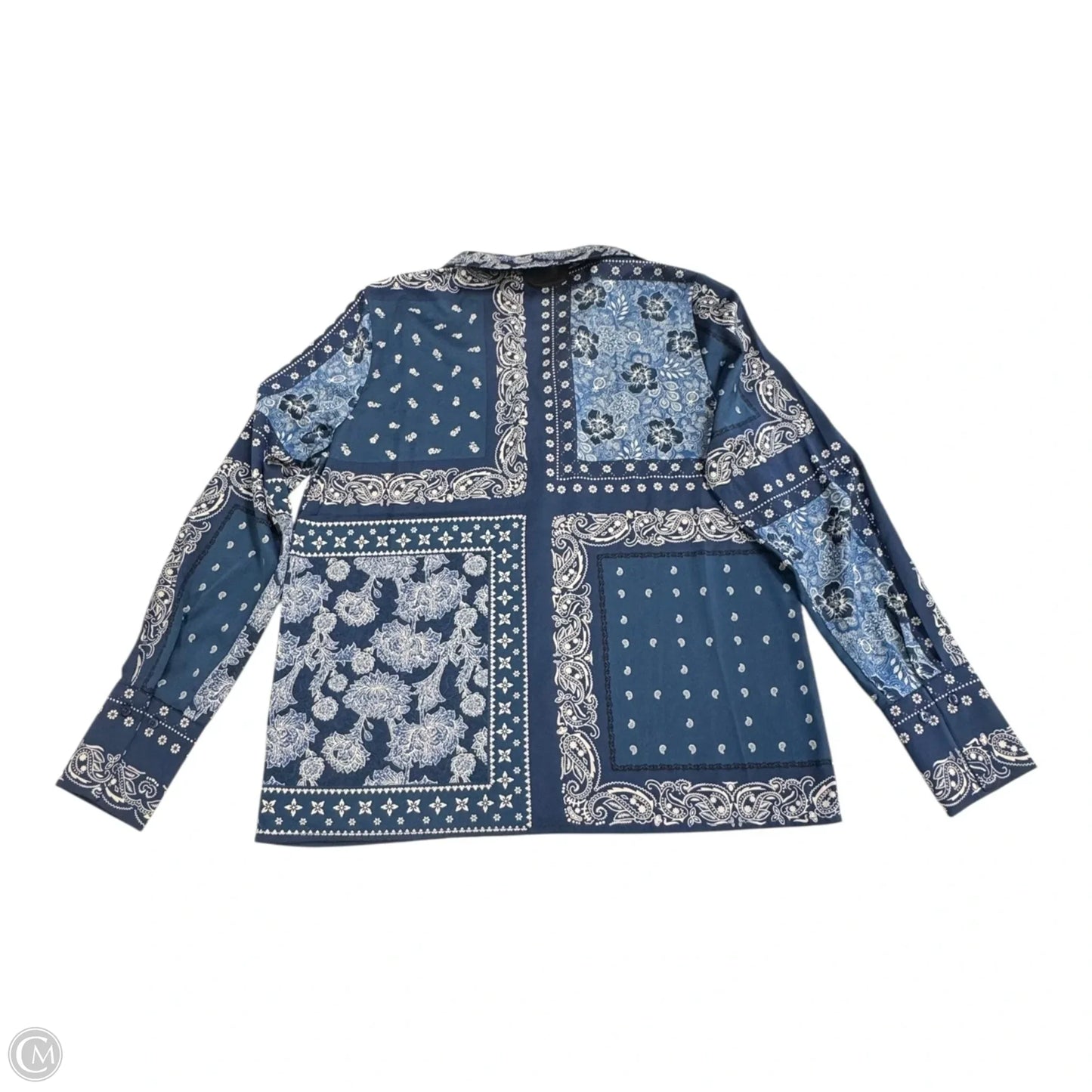 Blouse Long Sleeve By Josie In Blue, Size: Xs