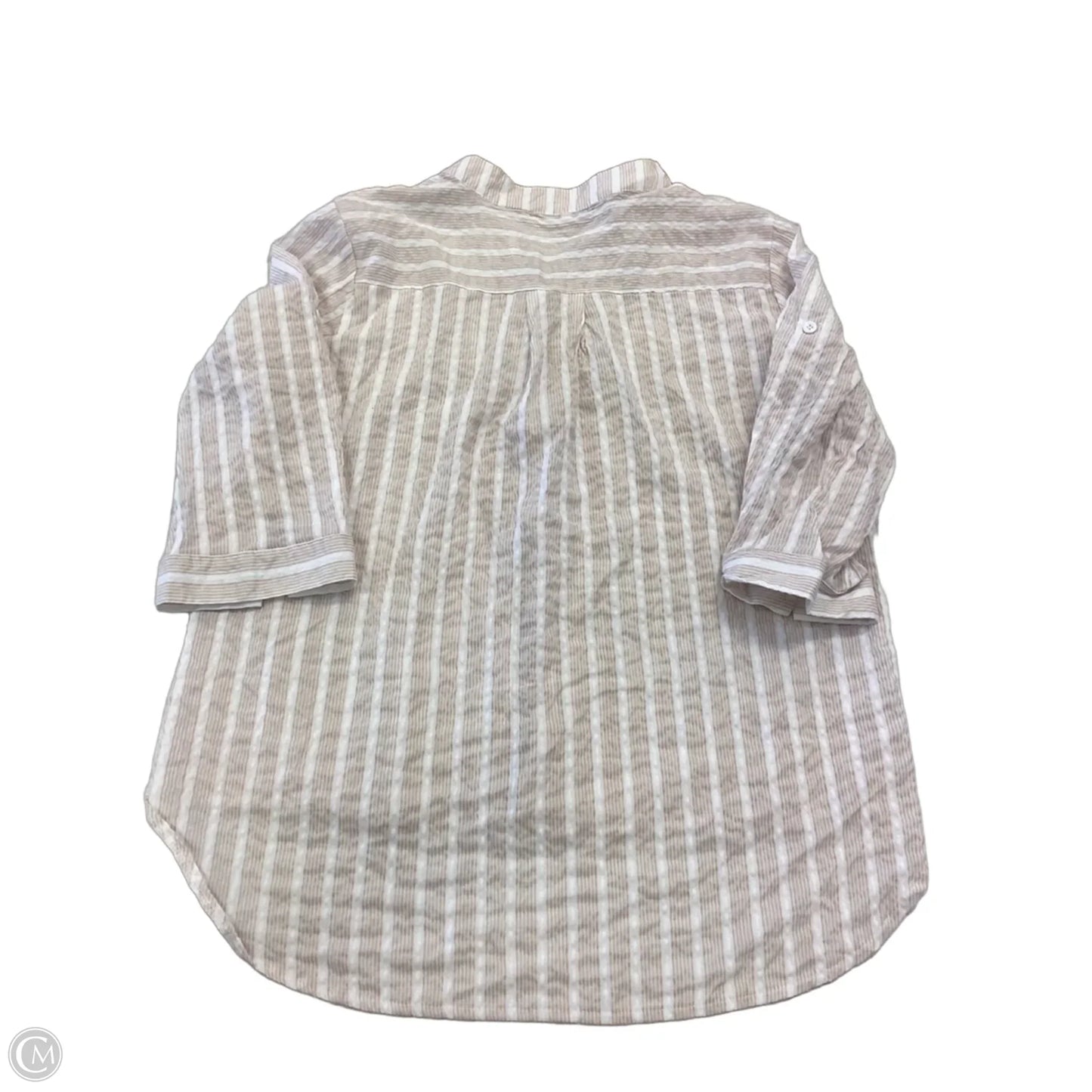 Top 3/4 Sleeve By Clothes Mentor In Tan, Size: Xxl