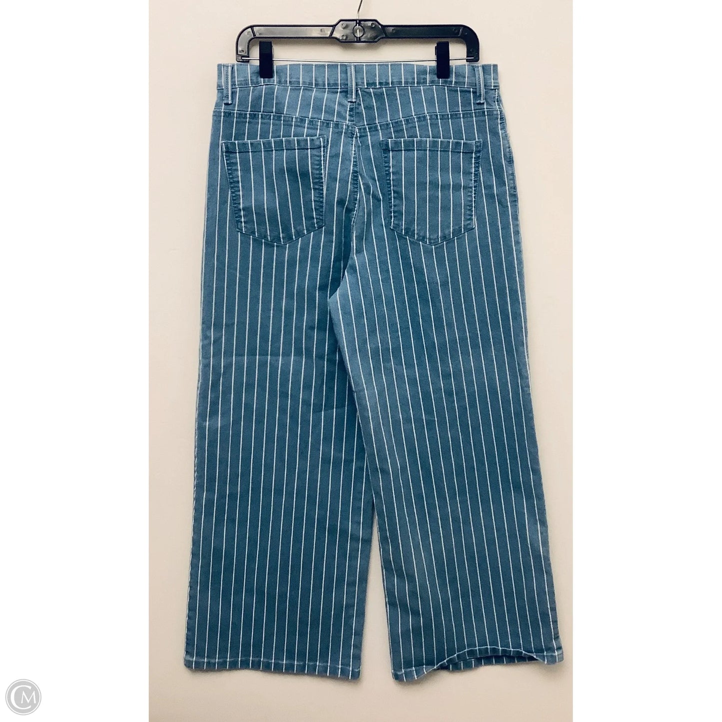 Jeans Wide Leg By Gloria Vanderbilt In Striped Pattern, Size: 14