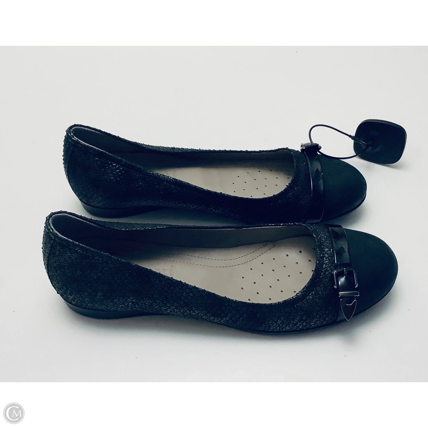 Shoes Flats By Ecco In Grey, Size: 9