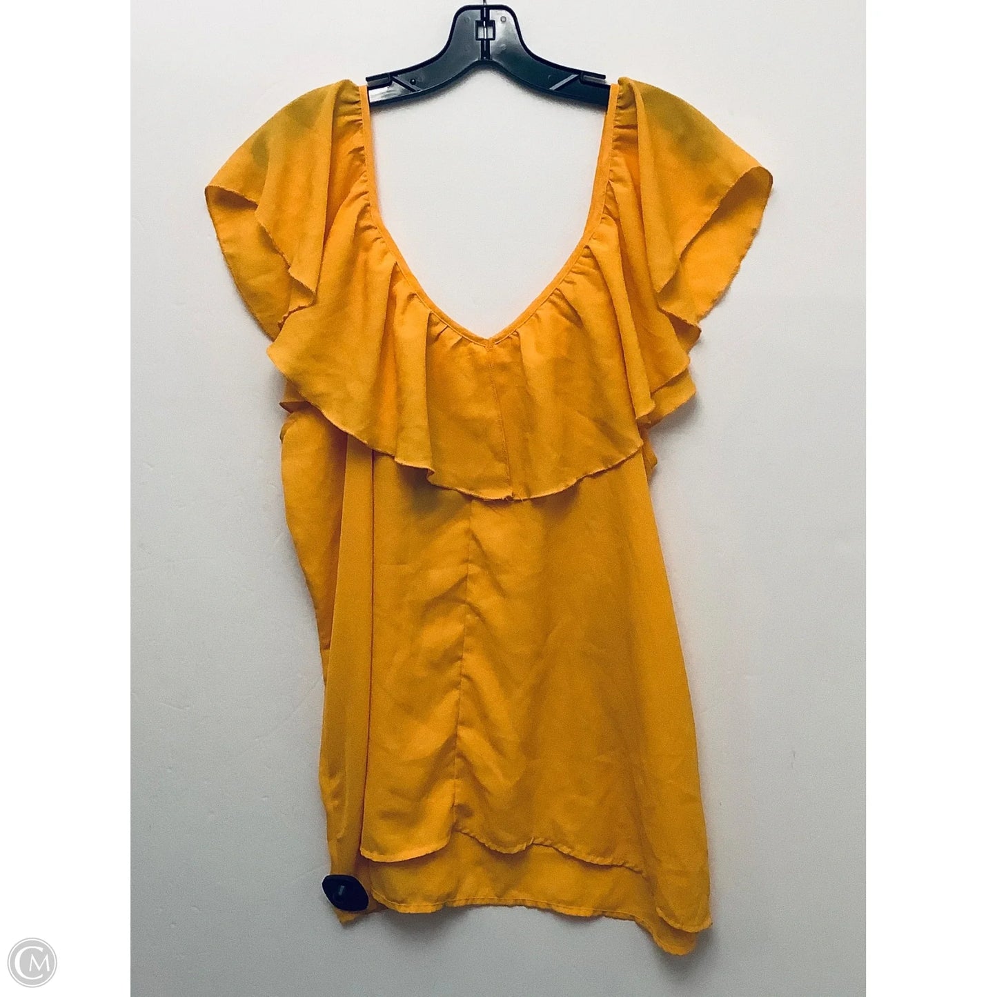 Top Sleeveless By Clothes Mentor In Yellow, Size: 3x