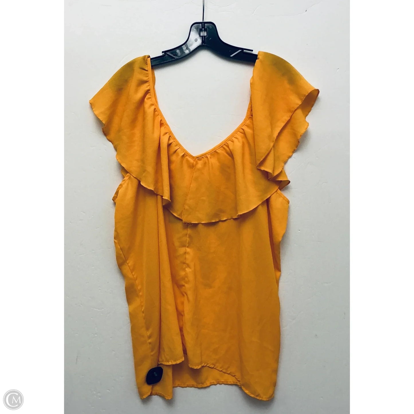 Top Sleeveless By Clothes Mentor In Yellow, Size: 3x