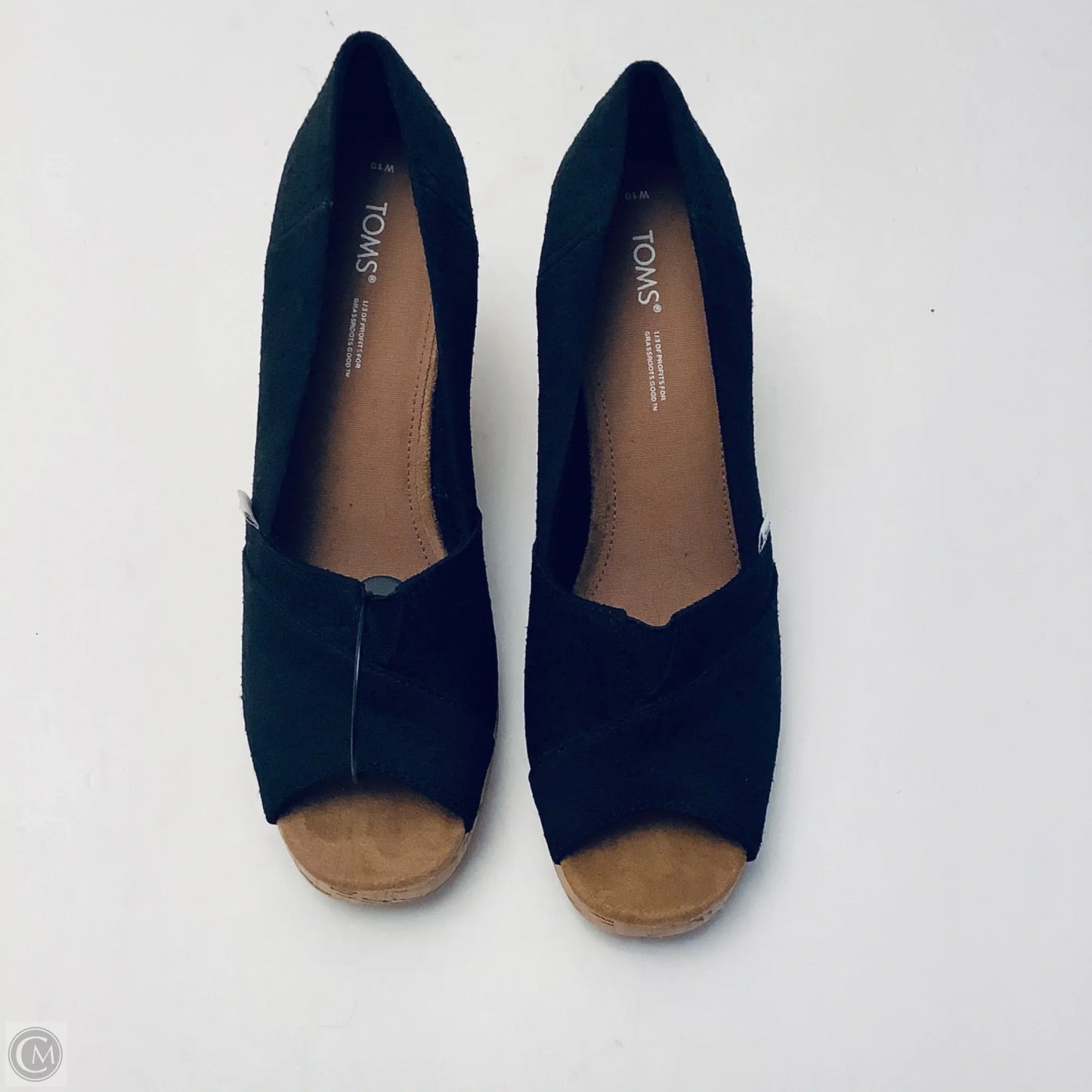 Shoes Heels Wedge By Toms In Black, Size: 10