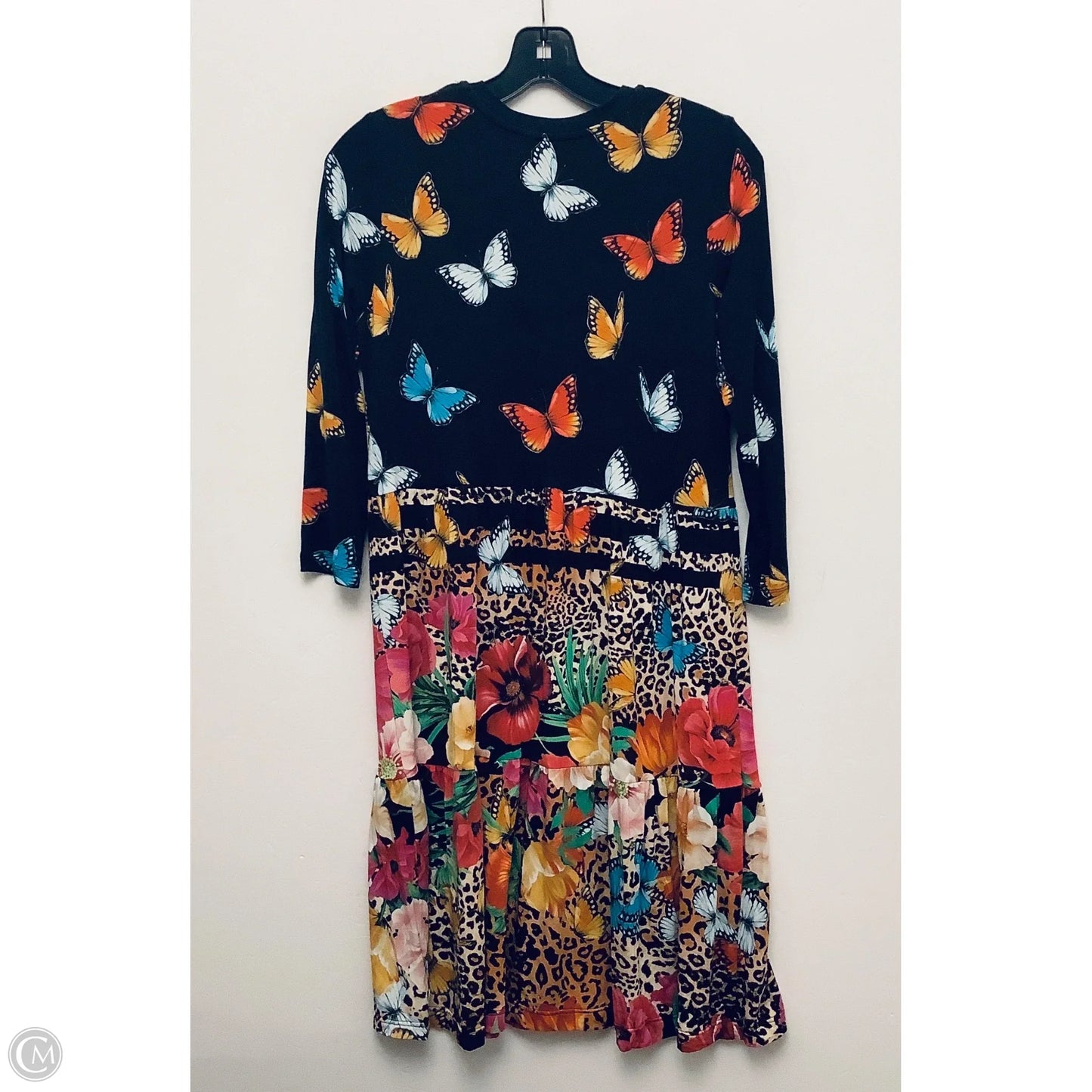 Dress Casual Midi By Johnny Was In Multi-colored, Size: Xs