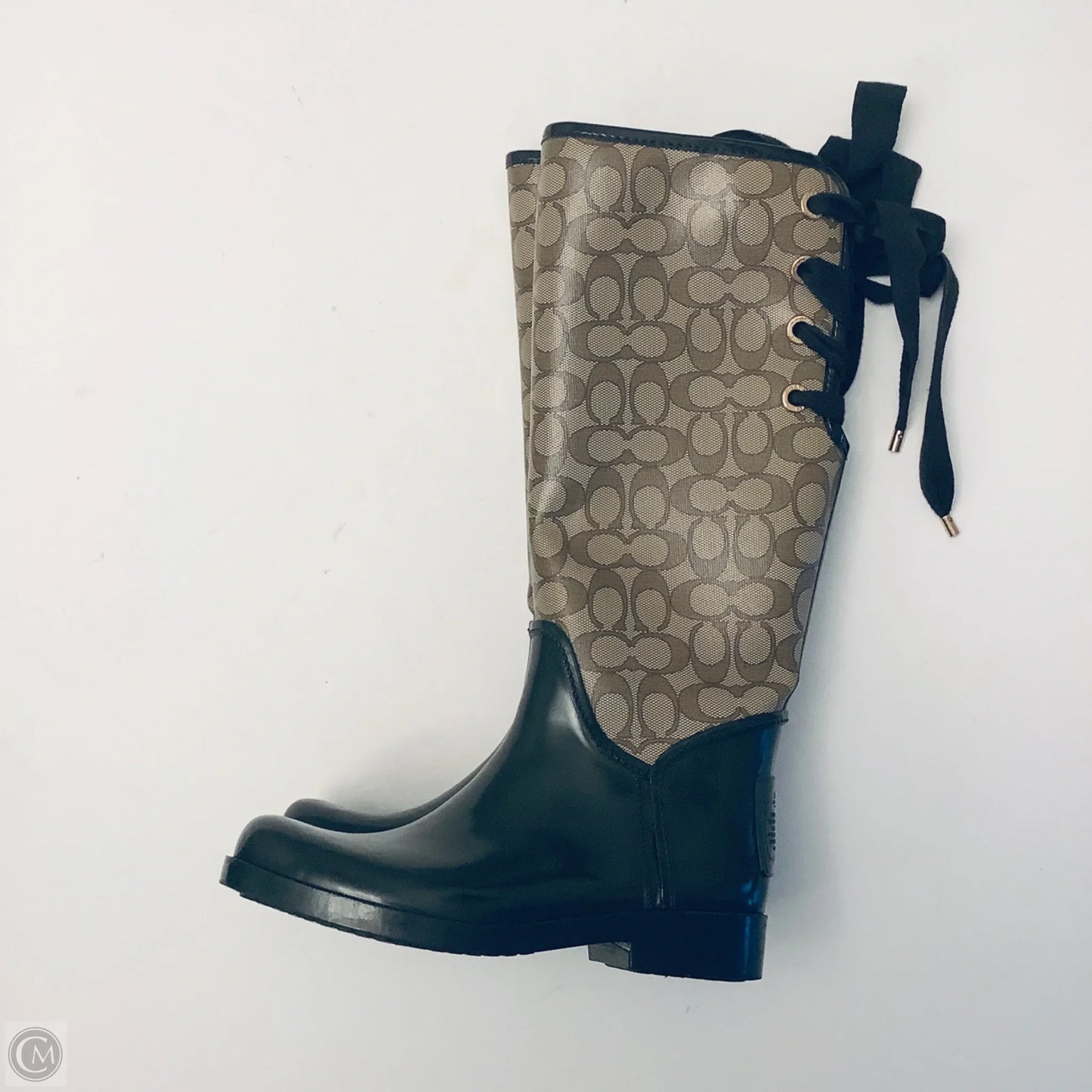Boots Designer By Coach In Tan, Size: 6.5