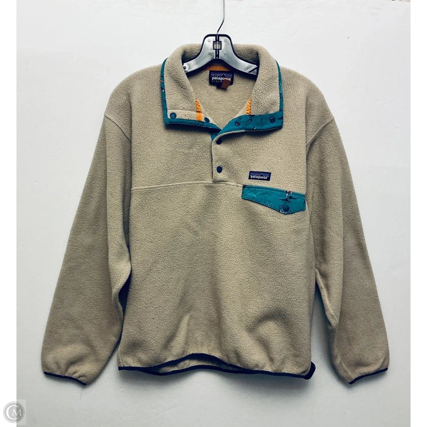 Jacket Fleece By Patagonia In Tan, Size: M