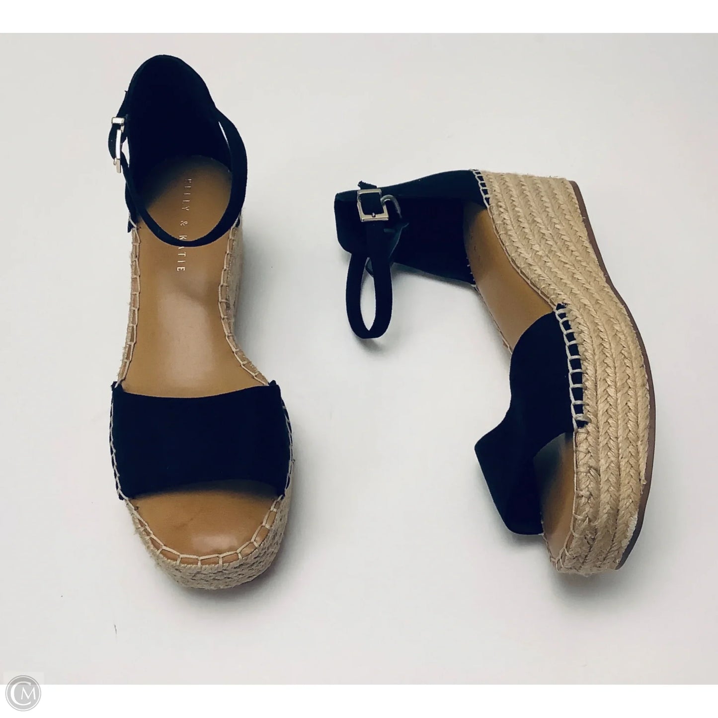 Shoes Heels Wedge By Kelly And Katie In Black & Brown, Size: 9
