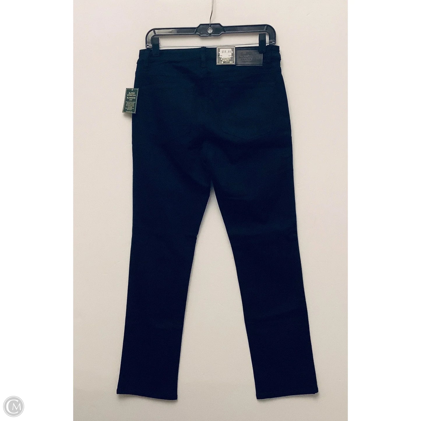 Jeans Straight By Lauren By Ralph Lauren In Blue Denim, Size: 8