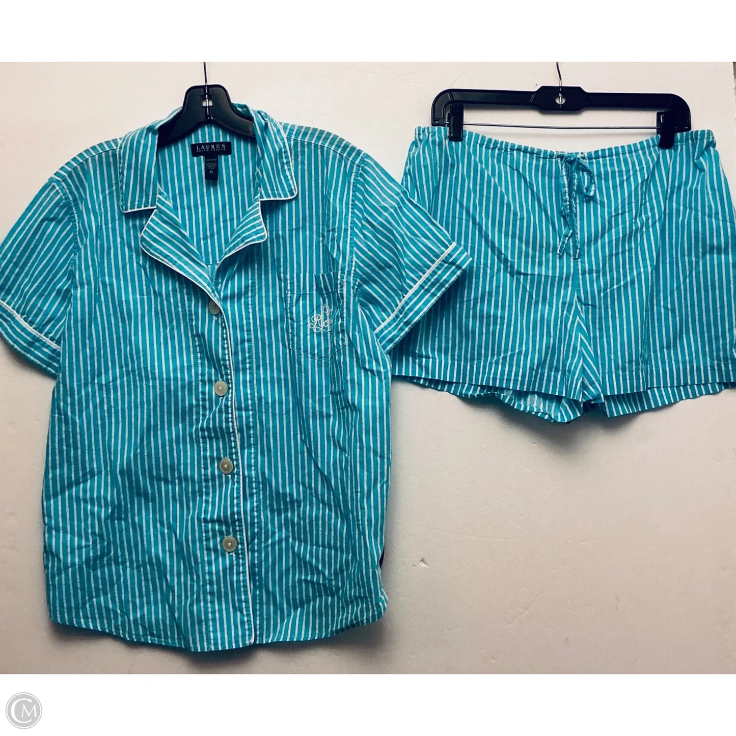 Pajamas 2pc By Lauren By Ralph Lauren In Striped Pattern, Size: Xl