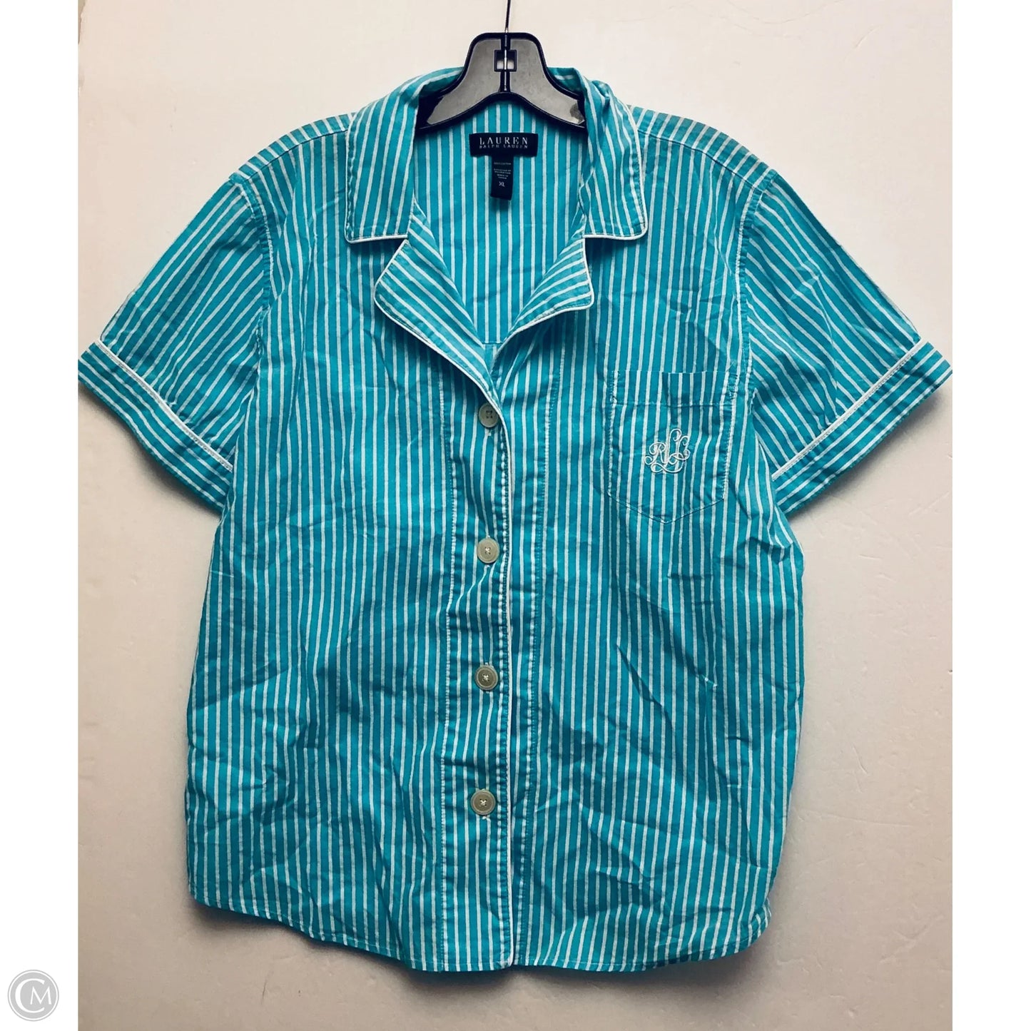 Pajamas 2pc By Lauren By Ralph Lauren In Striped Pattern, Size: Xl