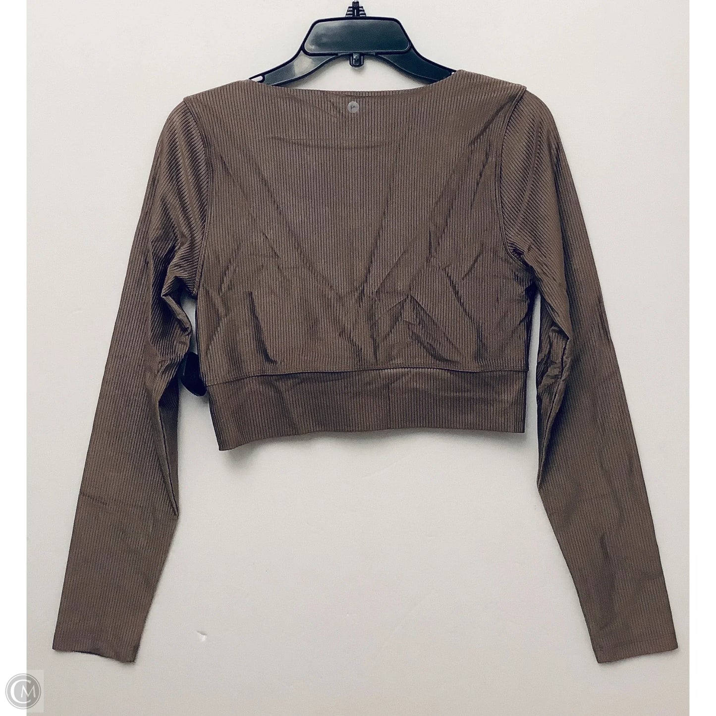 Athletic Top Long Sleeve Collar By 90 Degrees By Reflex In Brown, Size: L