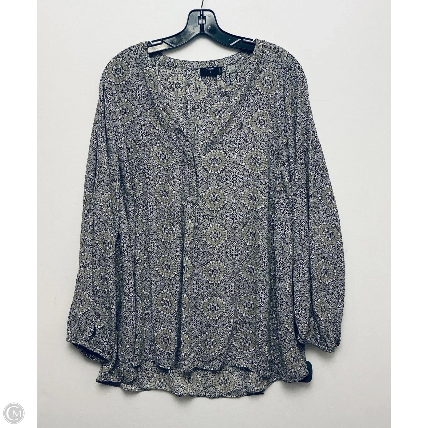 Top Long Sleeve By Tahari In Green, Size: 3x