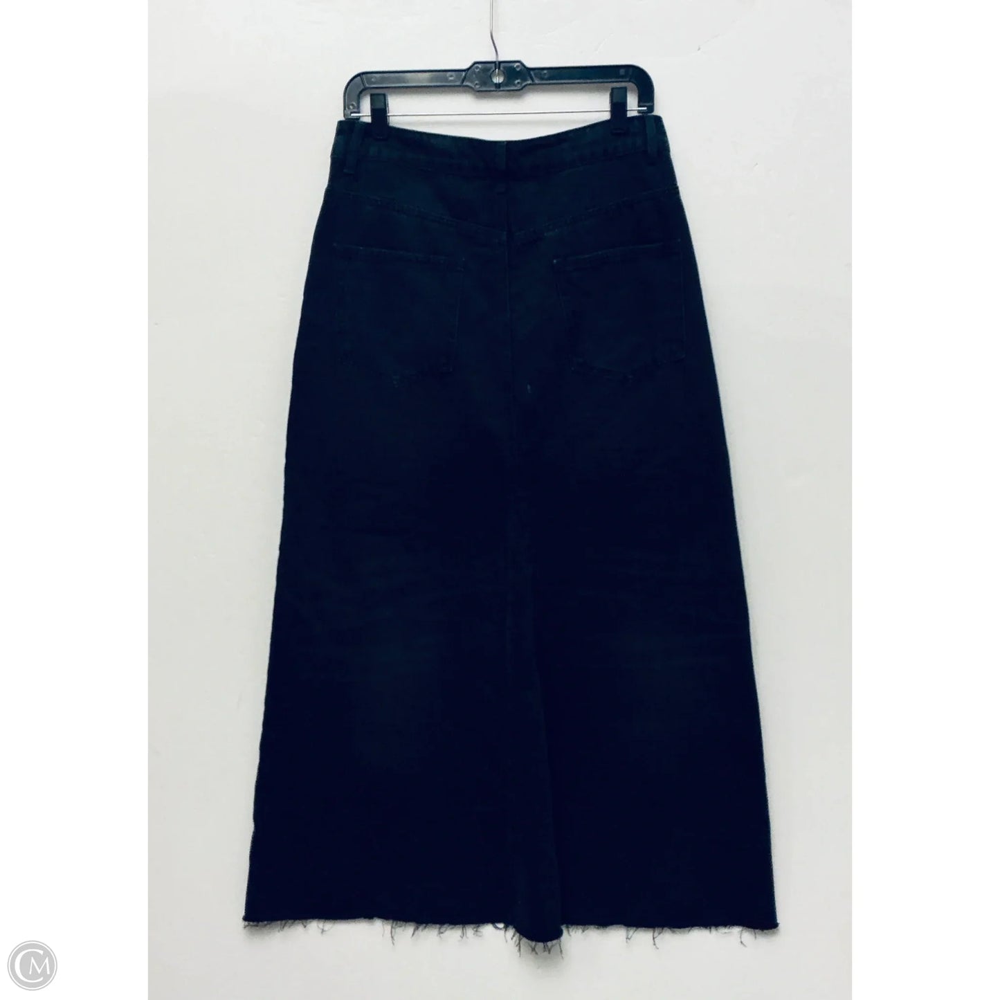Skirt Maxi By Cme In Black Denim, Size: L