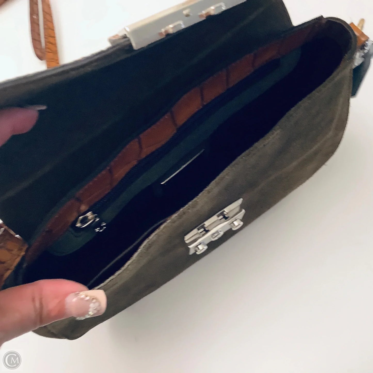 Crossbody Leather By Cma, Size: Medium