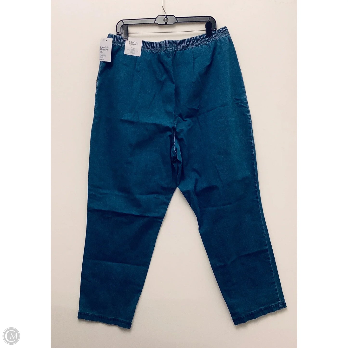 Jeans Straight By Croft And Barrow In Blue Denim, Size: 3x