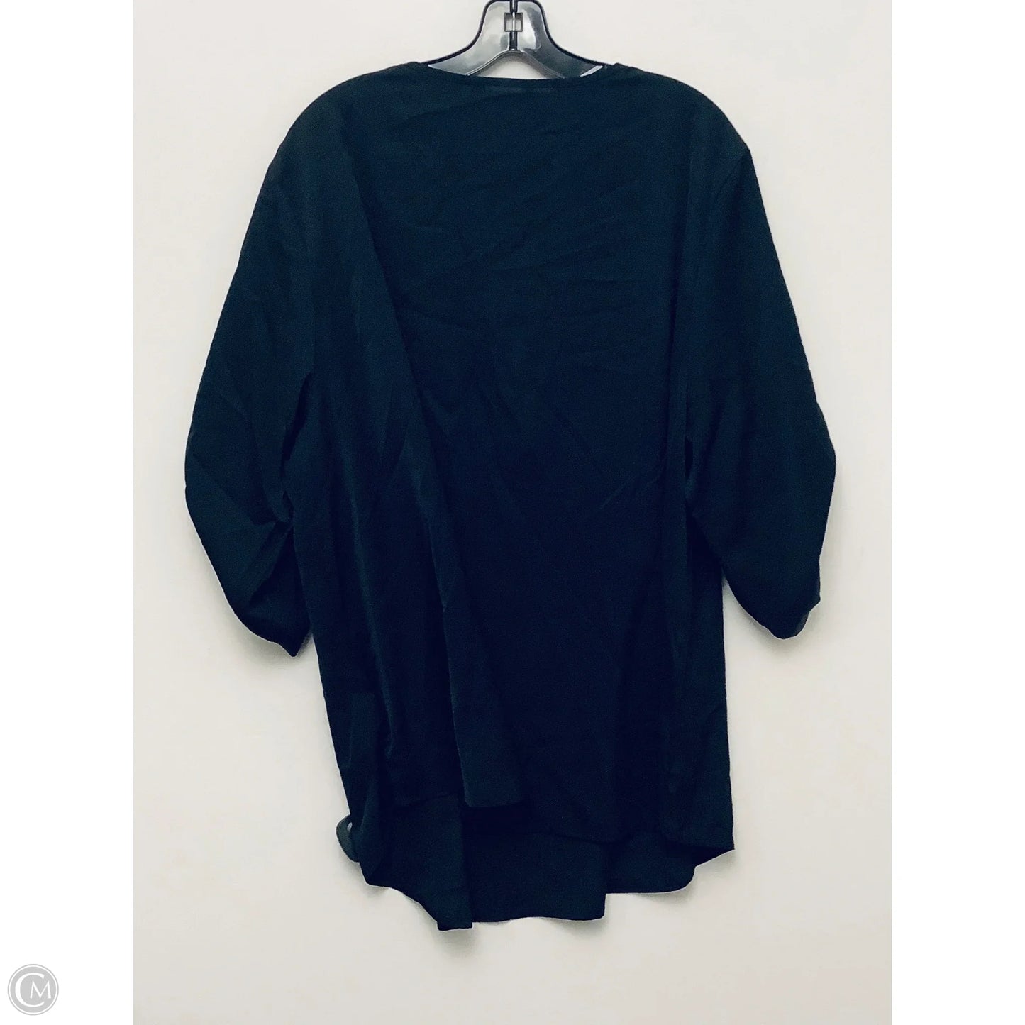 Top Short Sleeve By Cmb In Black, Size: 22