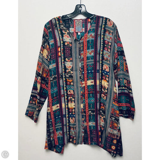 Top Long Sleeve By Johnny Was In Multi-colored, Size: S