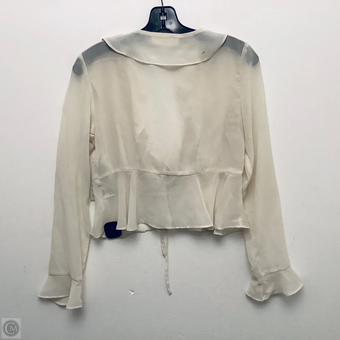 Top Long Sleeve By No Boundaries In Tan, Size: S