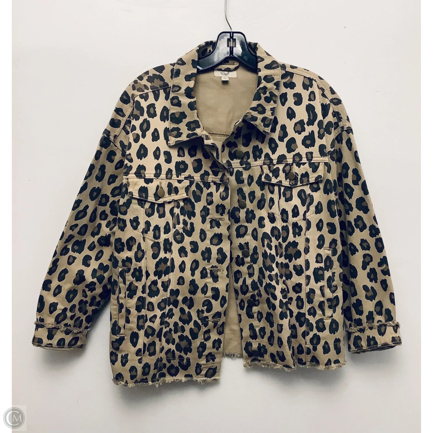 Jacket Denim By Easel In Animal Print, Size: M