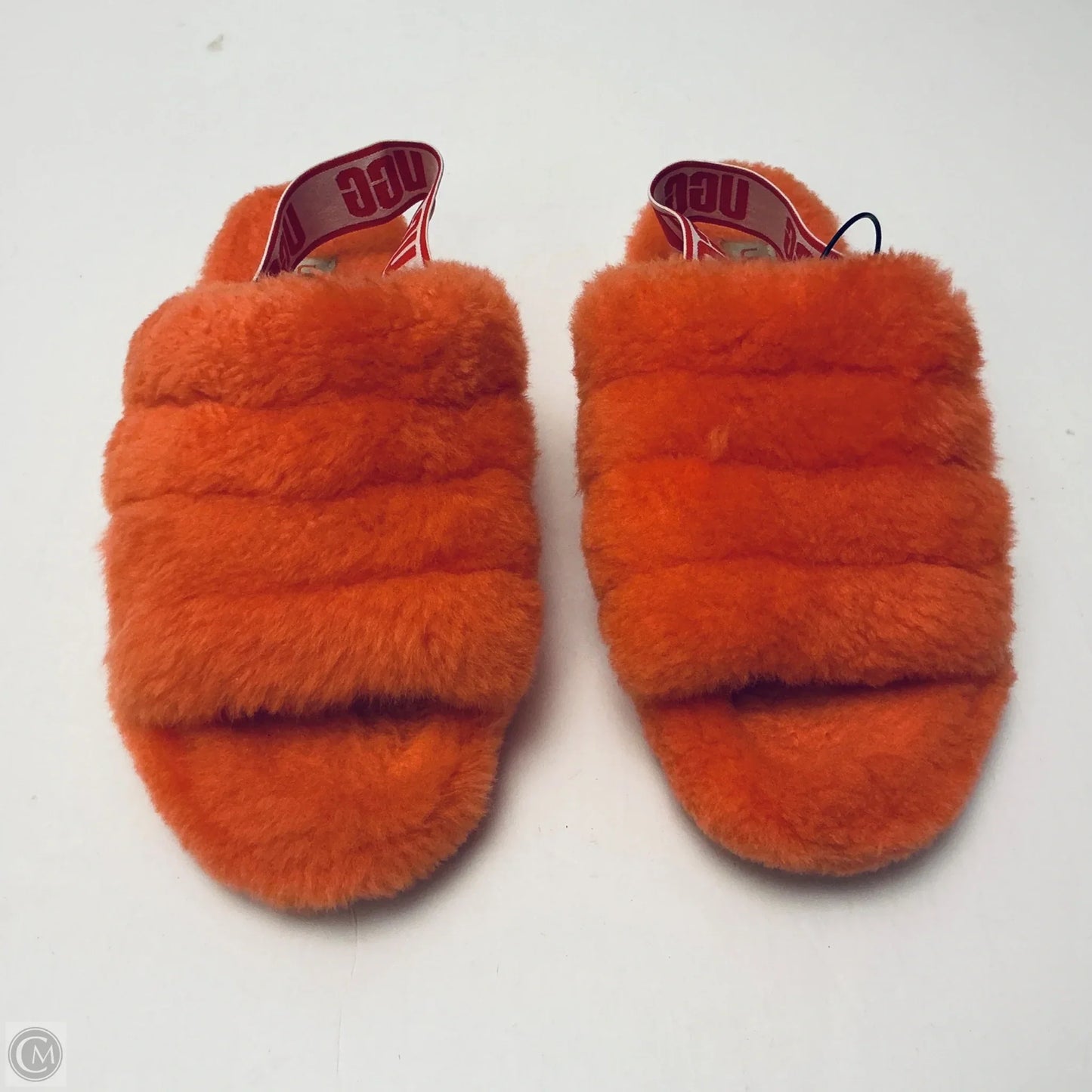 Slippers Designer By Ugg In Orange, Size: 9