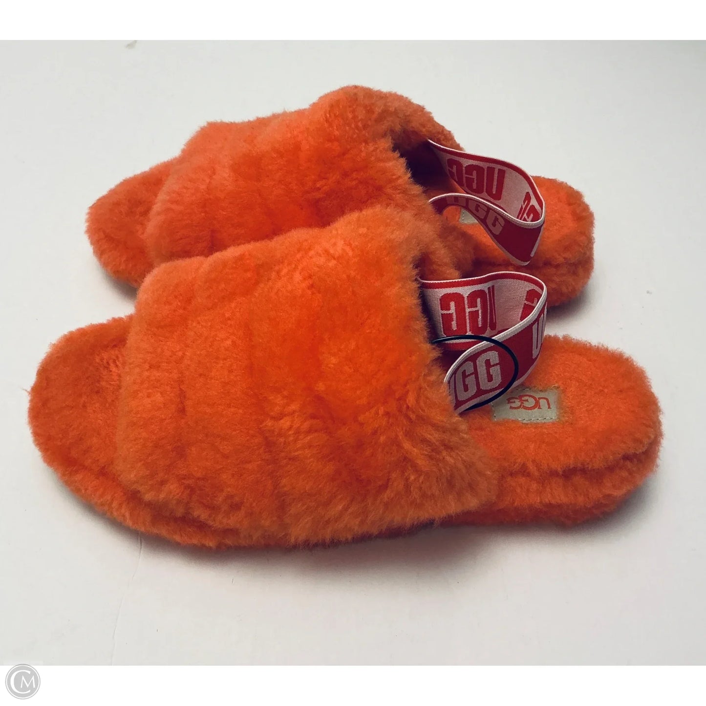 Slippers Designer By Ugg In Orange, Size: 9