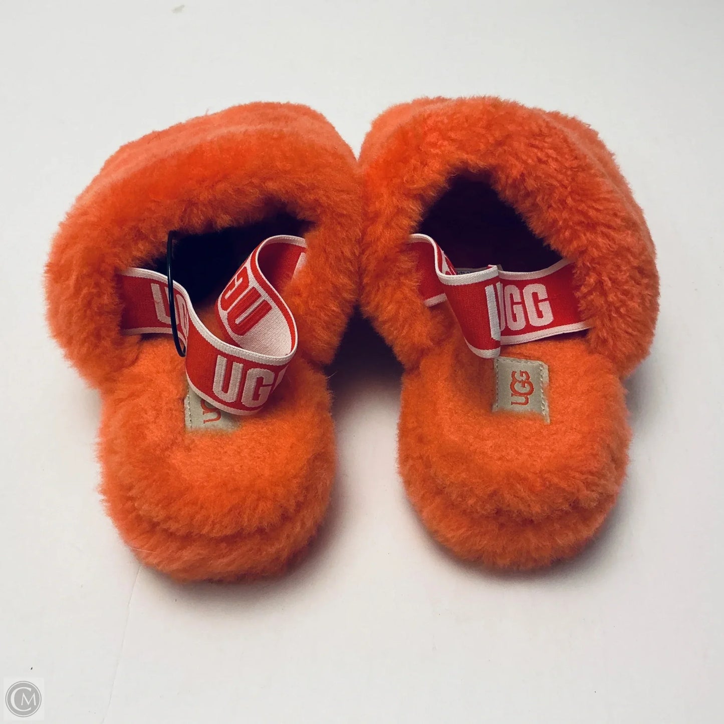 Slippers Designer By Ugg In Orange, Size: 9