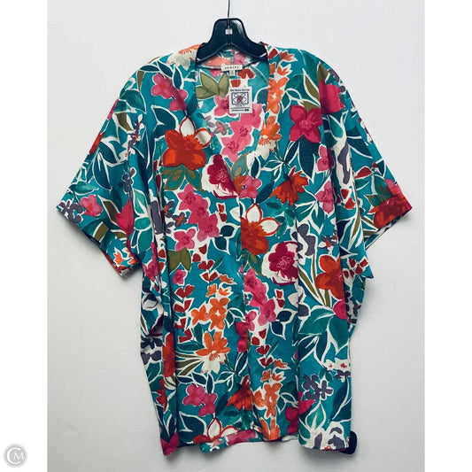 Top Short Sleeve By Jodifl In Floral Print, Size: 2x