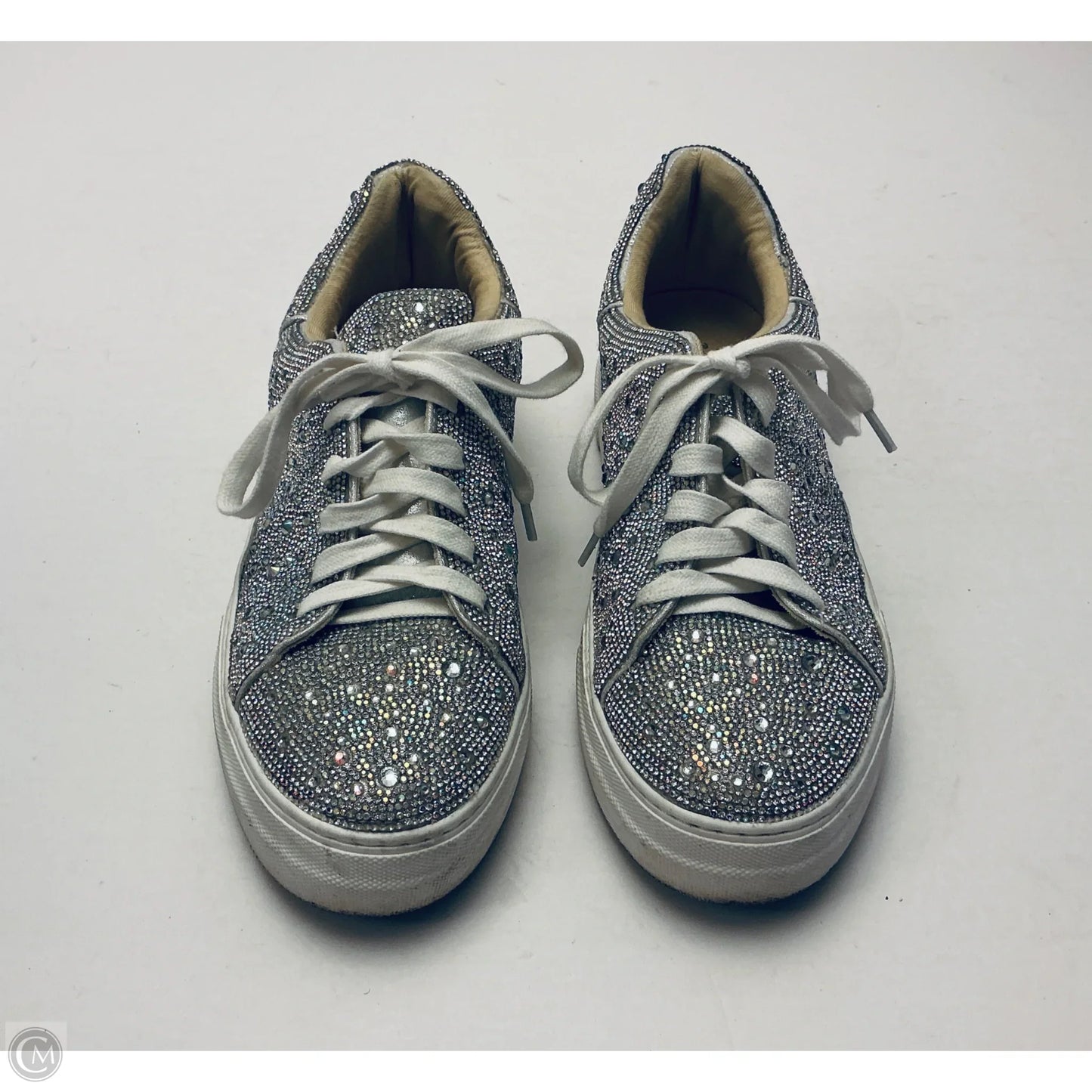 Shoes Sneakers By Betsey Johnson In Silver, Size: 10