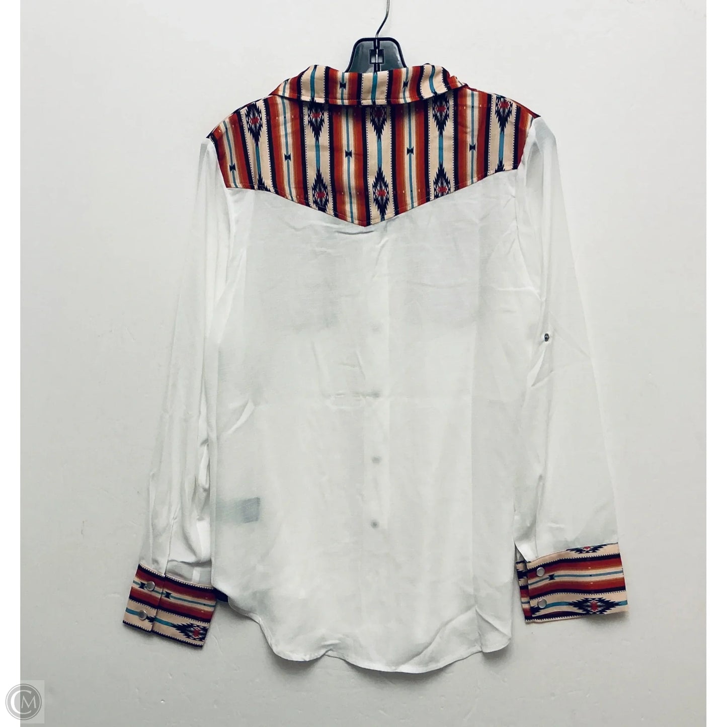Top Long Sleeve By Lucky & Blessed In White, Size: M