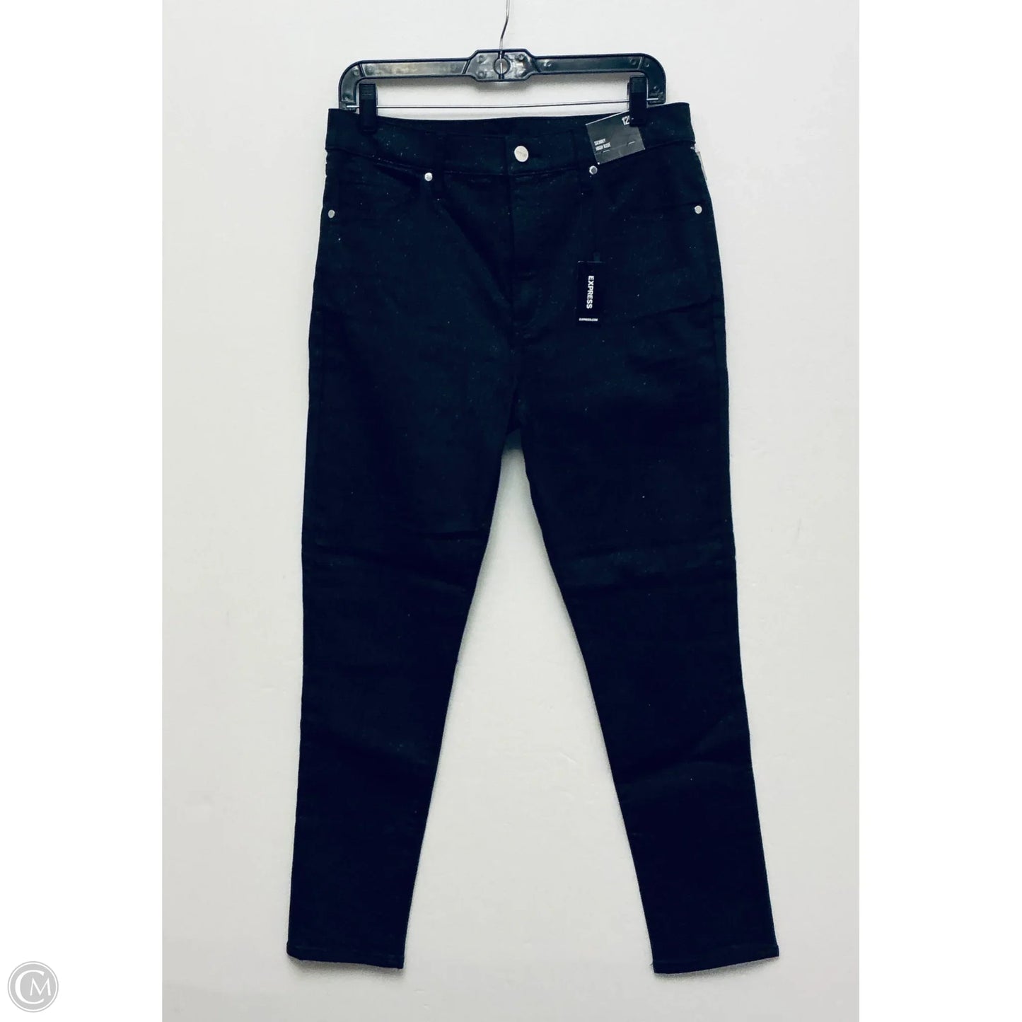 Jeans Skinny By Express In Black, Size: 12