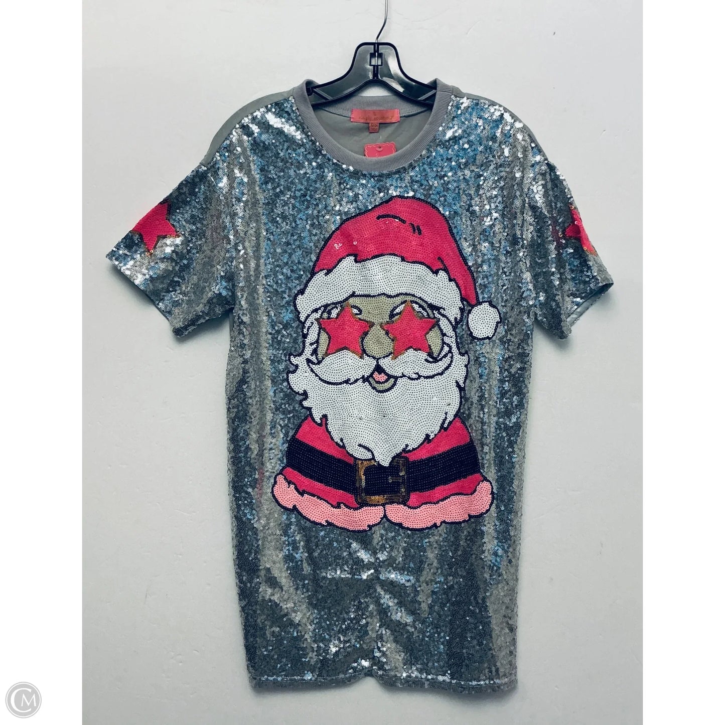 Top Short Sleeve By Simply Southern In Silver, Size: M